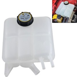 PPNZQAUT 603-043 Front Engine Coolant Reservoir Tank with Cap Compatible with 2004 - 2013 Mazda 3 | 2009 - 2013 Mazda 3 Sport, Replacement Coolant Overflow Reservoir, Replaces# LF5015350 5M5H8K218AA