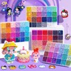 Iron Beads, Set of 24 Colors, 0.1 inch (2.6 mm),