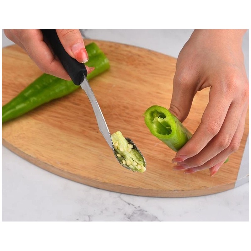 PreAsion Pepper Core Digger Seed Remover Stainless Steel Seed Digger
