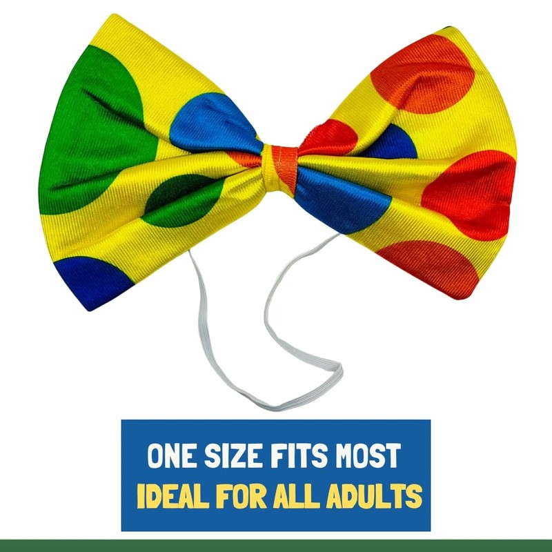 FNA FASHIONS Vibrant Jumbo Clown Bow Tie - One Size