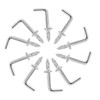 Biaungdo 100 Pack 1/2" L Shaped Hooks, Silver Mini Self