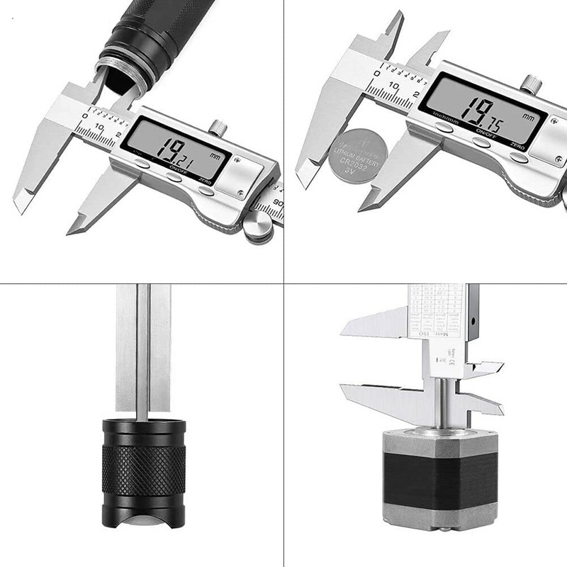 Electronic Digital Vernier Caliper, 6inch/150mm Large LCD Display Stainless Steel