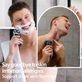 GORLENT Upgraded SH30/52 Replacment Blades for Series 1000, 2000, 3000 and PTxxx series Razors, Dual-Ring Precision Shaving Heads with Titanium Coating, 6Pack.