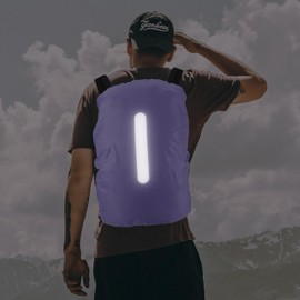 M METERXITY Backpack Rain Cover - Waterproof Lightweight Cover with Vertical Reflective Strap, Apply to Cycling/Hiking/Mountain Climbing (15-25L, XS, Purple)