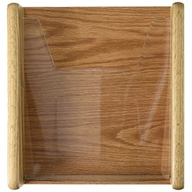 Wooden Mallet 1-Pocket Stance Wall Display, Light Oak