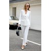 Women's 2 Piece Suits Business Casual Outfits Long Sleeve Solid