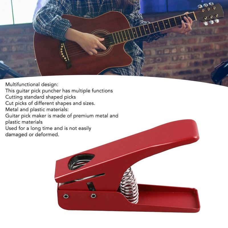 Guitar Pick Hole Puncher Size Adjustable Multifunctional Portable Guitar Pick