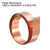 TOP-VIGOR 1Pcs Pure Copper Strip Roll, 1000mm x 15mm x