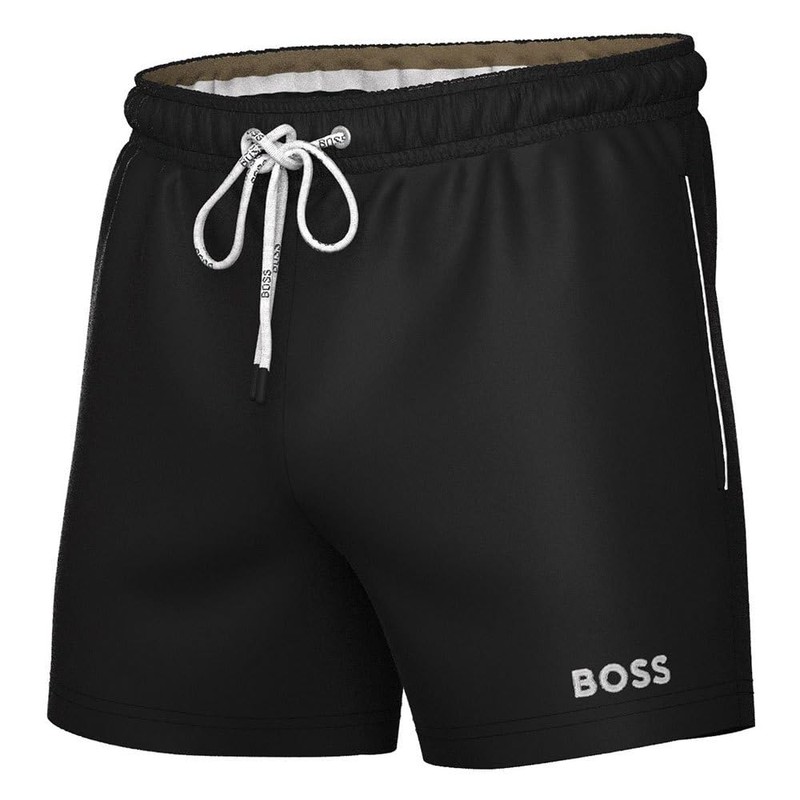 BOSS Men's Dogfish Swimming Trunks, Black 1