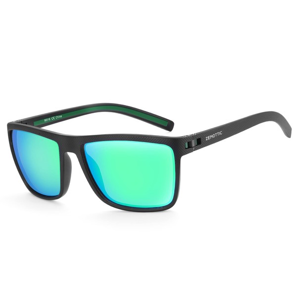 ZENOTTIC Polarised Sunglasses Men's Lightweight TR90 Frame UV400 Protection Square