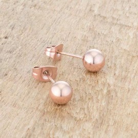 Unbranded Tanya Rose Gold Sphere Stud Earrings