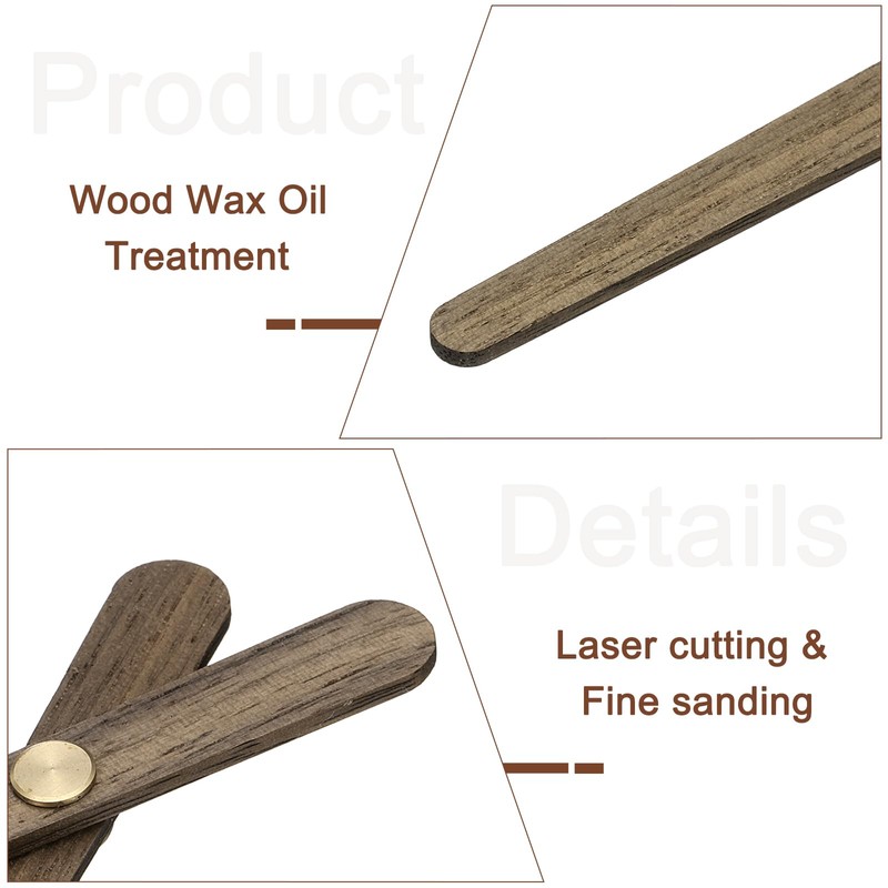 sourcing map 5 Set Wooden Clock Hands Only,Walnut Wood Clock