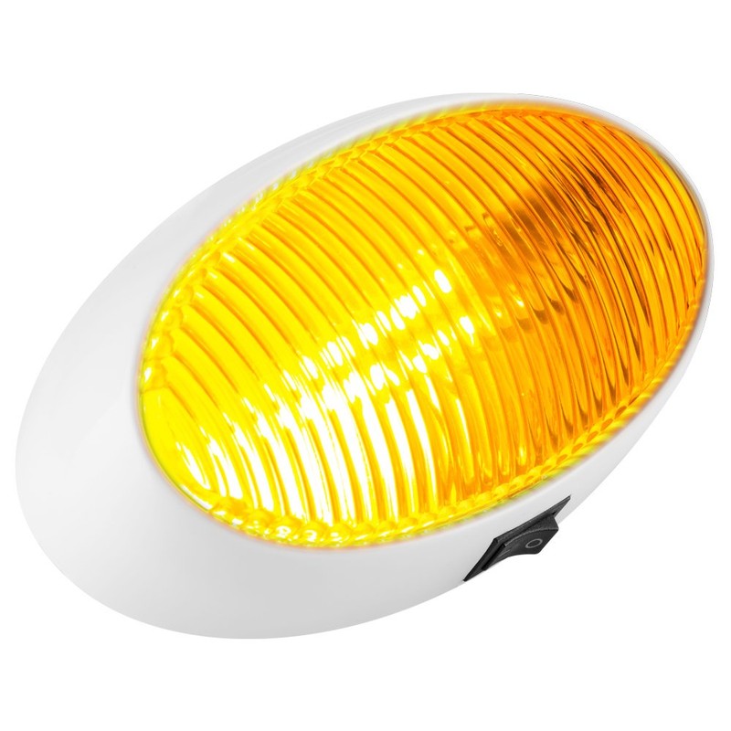 Lumitronics RV 12V LED Oval Porch Utility Light with On/Off