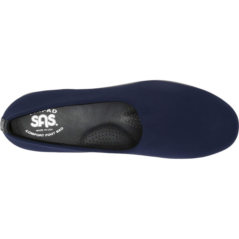 SAS Bliss Slip On Wedge Navy 5 M (M) (B)