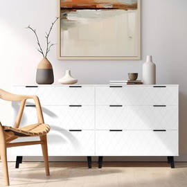 AWQM 3 Drawer Dresser for Bedroom,Large Capacity Chest of Drawers,Wood Dresser TV Stand,Drawer Organizer Storage Tower Unit for Living Room, Hallway,White