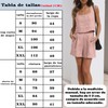 2 Piezas para Mujer Conjunto de Chándal Casual de Lino，Material