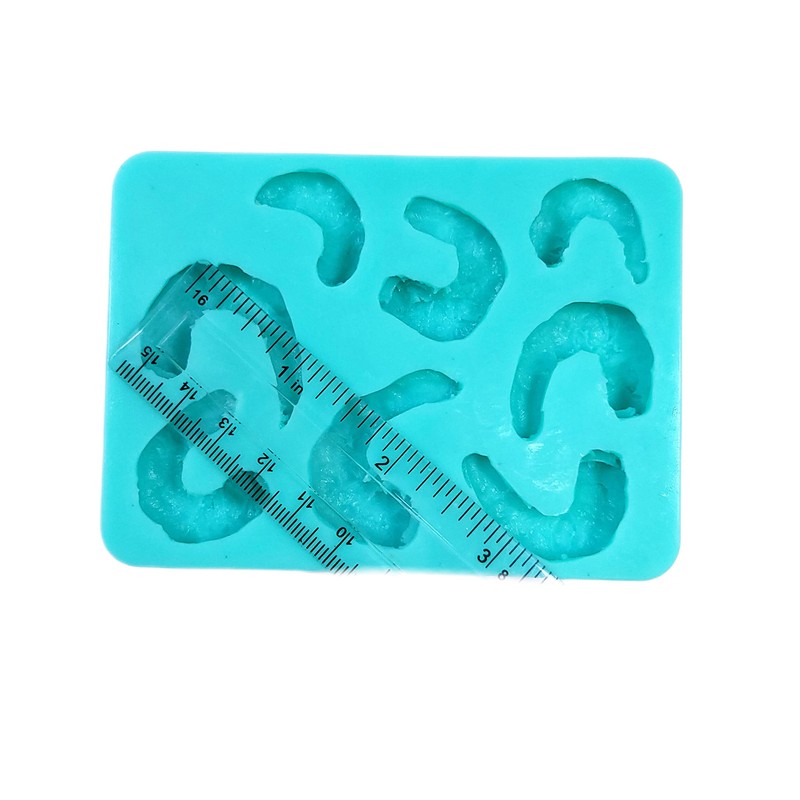 Shrimp mold 8 cavities Seafood animals silicone mold wax melts