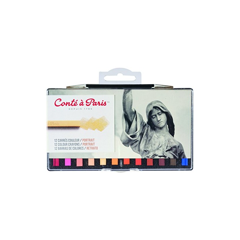 Conté à Paris Portrait Colour Carre Crayons (Pack of 12)