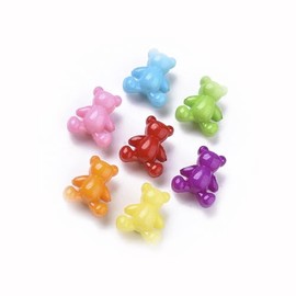 The New 8 Large Bubblegum Beads Acrylic Bear Big Lot 14Mm Ideal for Creating Unique Accessories and Decorations TANI1A00861