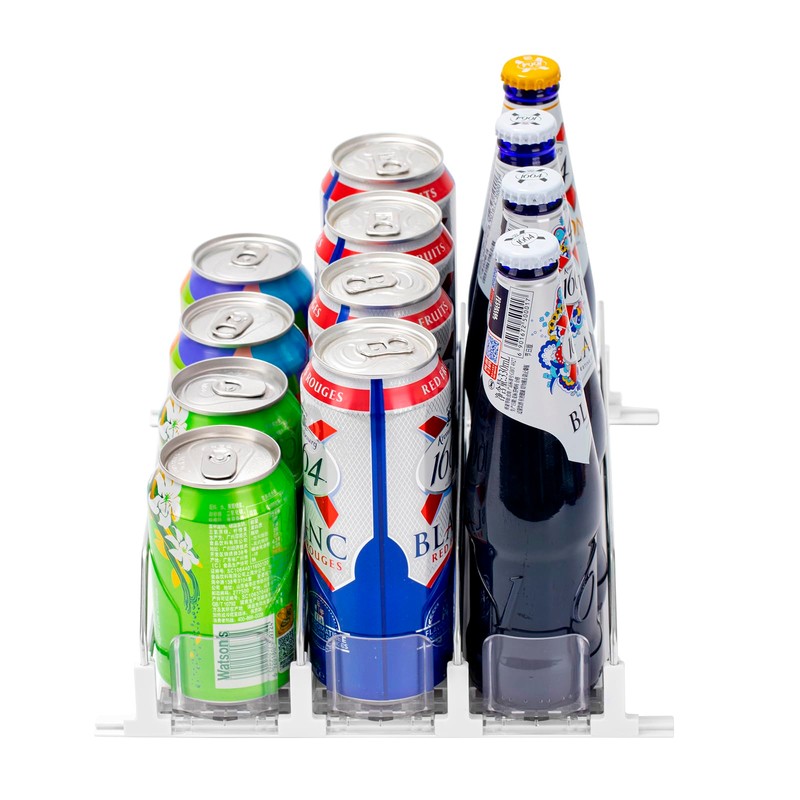 Rula Drink Organizer for Fridge, Self-Pushing Soda Can Dispenser for