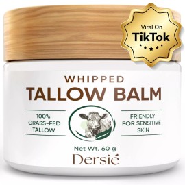 Dersie Whipped Beef Tallow Balm for Skin: Tallow Face Moisturizer with Australia Emu Oi
