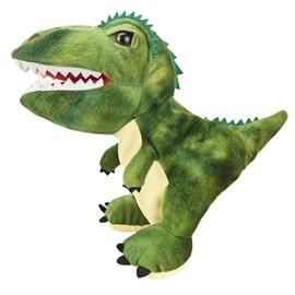 DDEMSMOE Dinosaur Hand Puppets 11.8 Inch Plush Stuffed Animals with Open Movable Mouth, Interactive Toy Storytelling Gift for Girls and Boys:_Mosasaurus