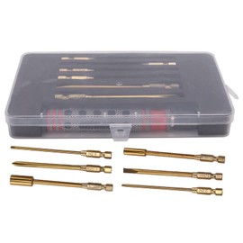 RC Screwdriver Set, 12 in 1 RC Repair Screwdriver Tools, Removable Heads with Red Handle for RC Drone Model Cars