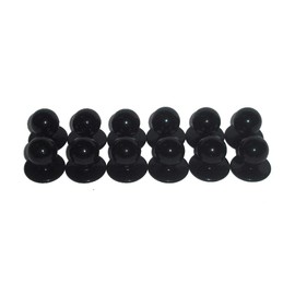 12 Ball Buttons for Chef's Jackets and Baker's Jackets Black 1, Black