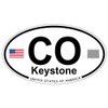 US Decal, Inc. Keystone, Colorado Oval Sticker