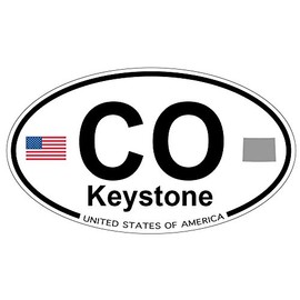 US Decal, Inc. Keystone, Colorado Oval Sticker
