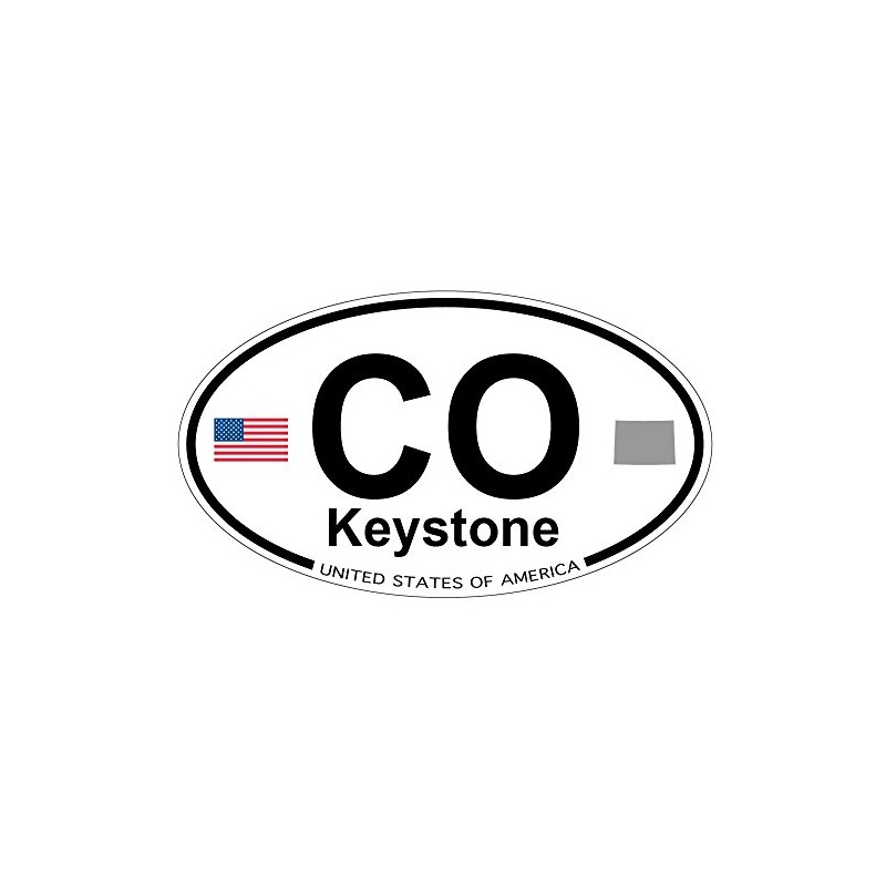 US Decal, Inc. Keystone, Colorado Oval Sticker