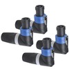 Elbow Right Angle Speakon Cable Adapter Connectors, 4 Pole L-Shape
