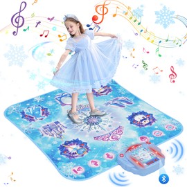 Surelect Dance Mat, 2025 Light Up 8-Button Dance Pad with Wireless Bluetooth, Upgraded Flowing Light Control System with Stands, Kids Toys Music Games Birthday for 3-12 Year Old Boys Girls