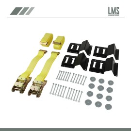 landmonstershop Wheel Chock & Tie-Down Strap Kit 1500 Lb Weight New