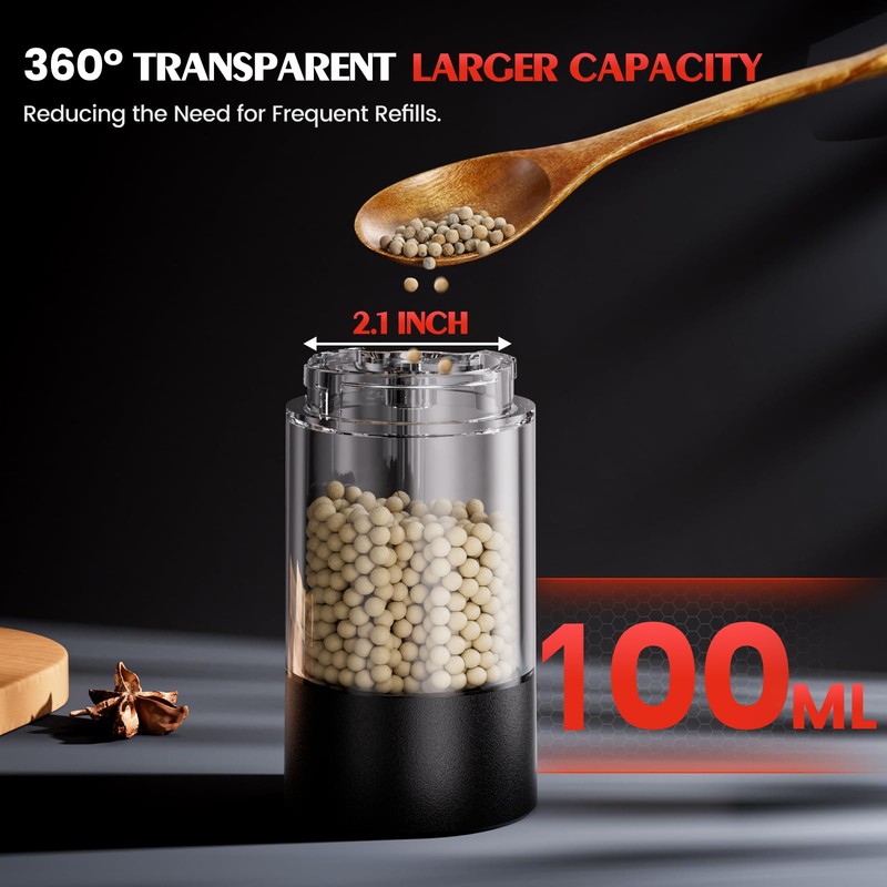 Electric Salt and Pepper Grinder Set Automatic Battery Pepper Mill