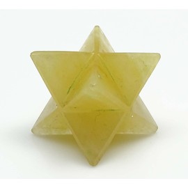 HARMONIZE Yellow Aventurine 8 Point Star Merkaba Sacred Chakra Balancing Reiki Healing Crystal