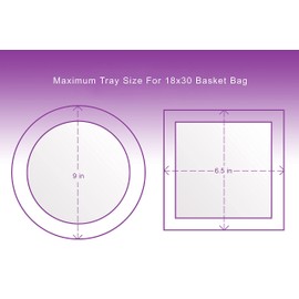 Purple Q Crafts Clear Basket Bags, 20 Pack, Clear Cellophane Wrap for Baskets & Gifts 18"x 30" 1.5 Mil Thick (20)