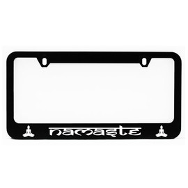 License Plate Frame, Namaste Tibet Buddha Black Plate Holder, Tag Cover, Car Frame, Auto Accessories, Cool Decoration, for USA & Canada License Plate