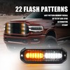 WINECO 8pcs Ultra Slim White 12-LED Surface Mount Grille Flash