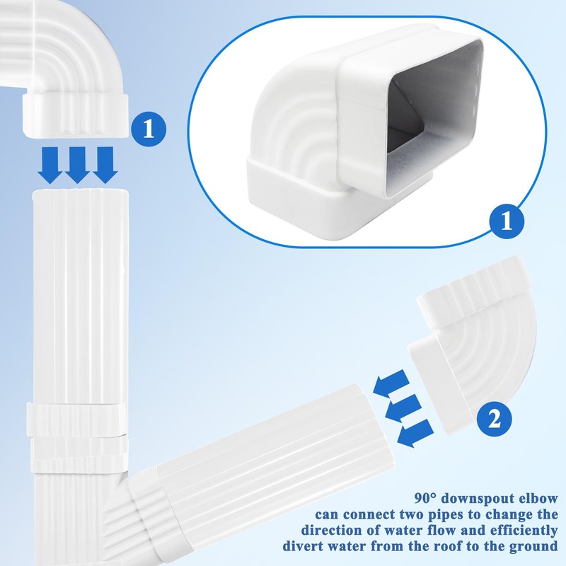 Gutter Elbow 3x4 90 Degree Downspout Elbow Gutter Connector Roofing