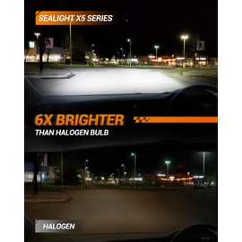 SEALIGHT 𝐇13 Light Bulbs, 9008 Fog light 60W 𝟑𝟎𝟎𝟎𝟎𝐋𝐌 𝐃𝐮𝐚𝐥 𝐁𝐞𝐚𝐦, 6000K Cool White, Pack of 2