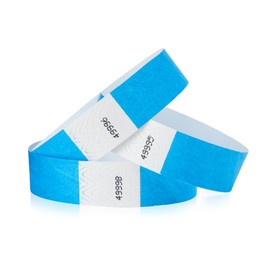 700 WristCo Neon Blue Tyvek Wristbands for Events - Tamper-Proof Design & Fluorescent Color Prevent Reuse Premium-Grade Bracelets for Hospital & Medical ID, Party & VIP Identification