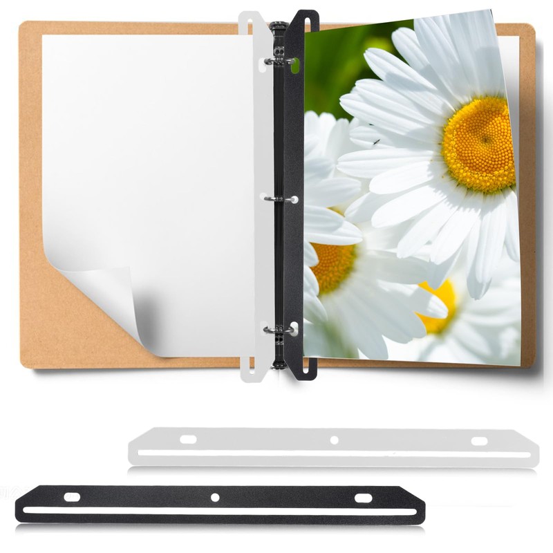 3 Hole Punched Magazine Holders, 40 PCS 3 Hole Punched