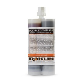 Roklin Systems, Inc. - PolyFlex DS Concrete Crack Filler, Quick-Drying Asphalt Crack Sealer, Floor/Wall Repair Patch Kit Essential, 21 Ounces, Black