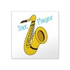CafePress Sax Player Sticker Square Bumper Sticker Car Decal