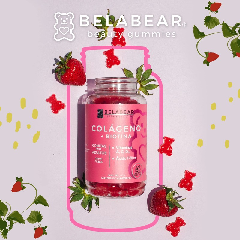 Colágeno + Biotina 150 Gomitas by Belabear