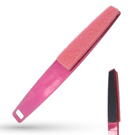 LaRosa PUMICE SPA Doppelseitige Fußfeile – Pinker Griff mit Pinkem Bimsstein (Grob) & Schleiffläche (Fein)