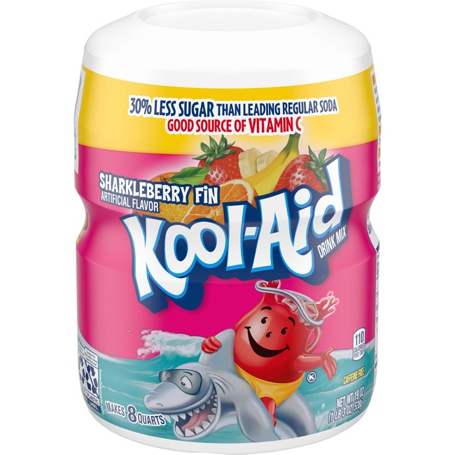 KoolAid Sharkleberry Fin Flavored Powdered Drink Mix (19 oz Canisters