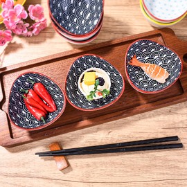 Japanese Soy Sauce Dish Set of 6 Sauce Bowls Dipping Sauce Bowls Kitchen Items, Ceramic Bowl, Kitchen Stuff
