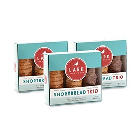 Shortbread Trio by Lark Fine Foods - Burnt Sugar and Fennel, Salted Rosemary and Espresso Chip Cookies - Pack of 3